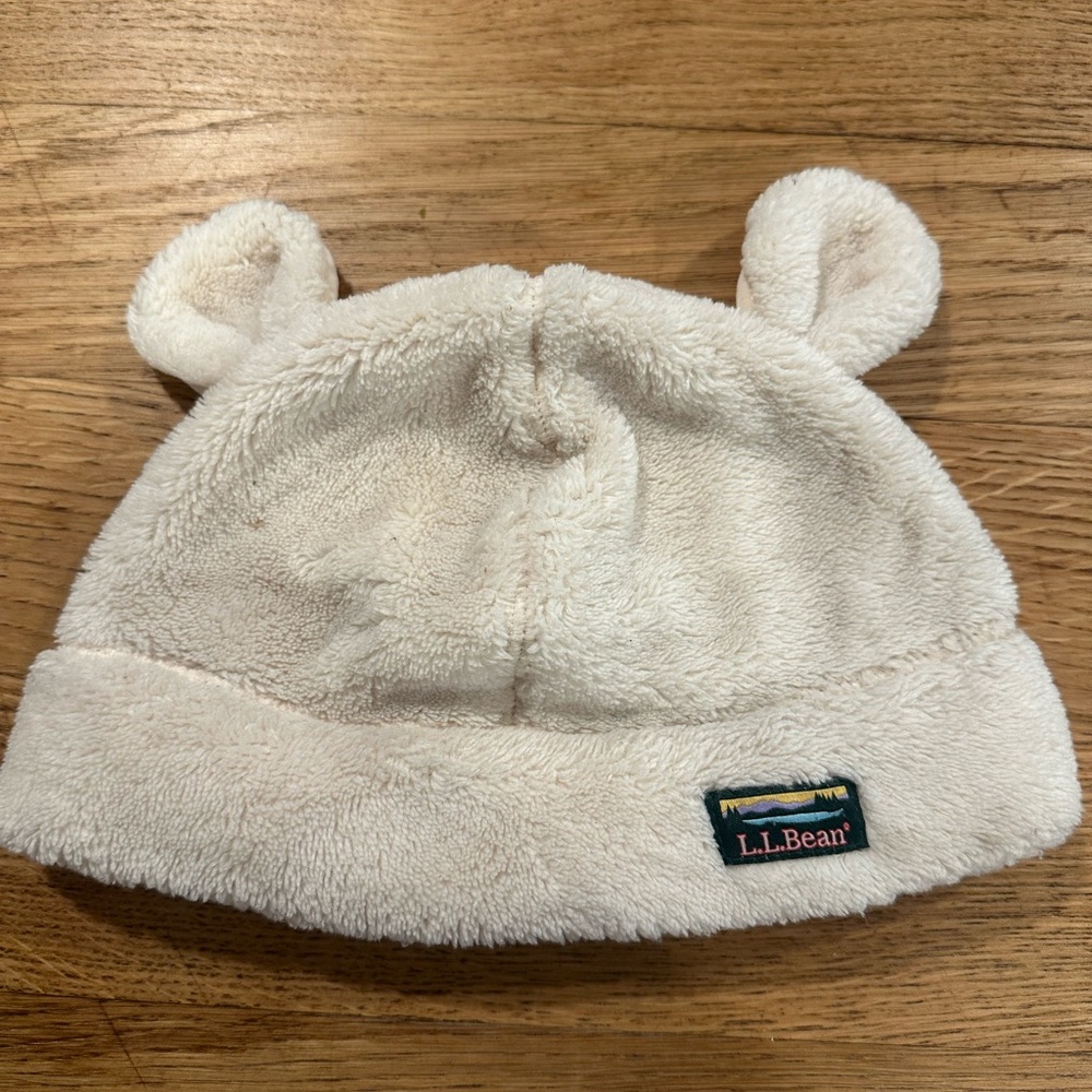 L.L. Bean Cozy Cream Fleece Toddler Hat